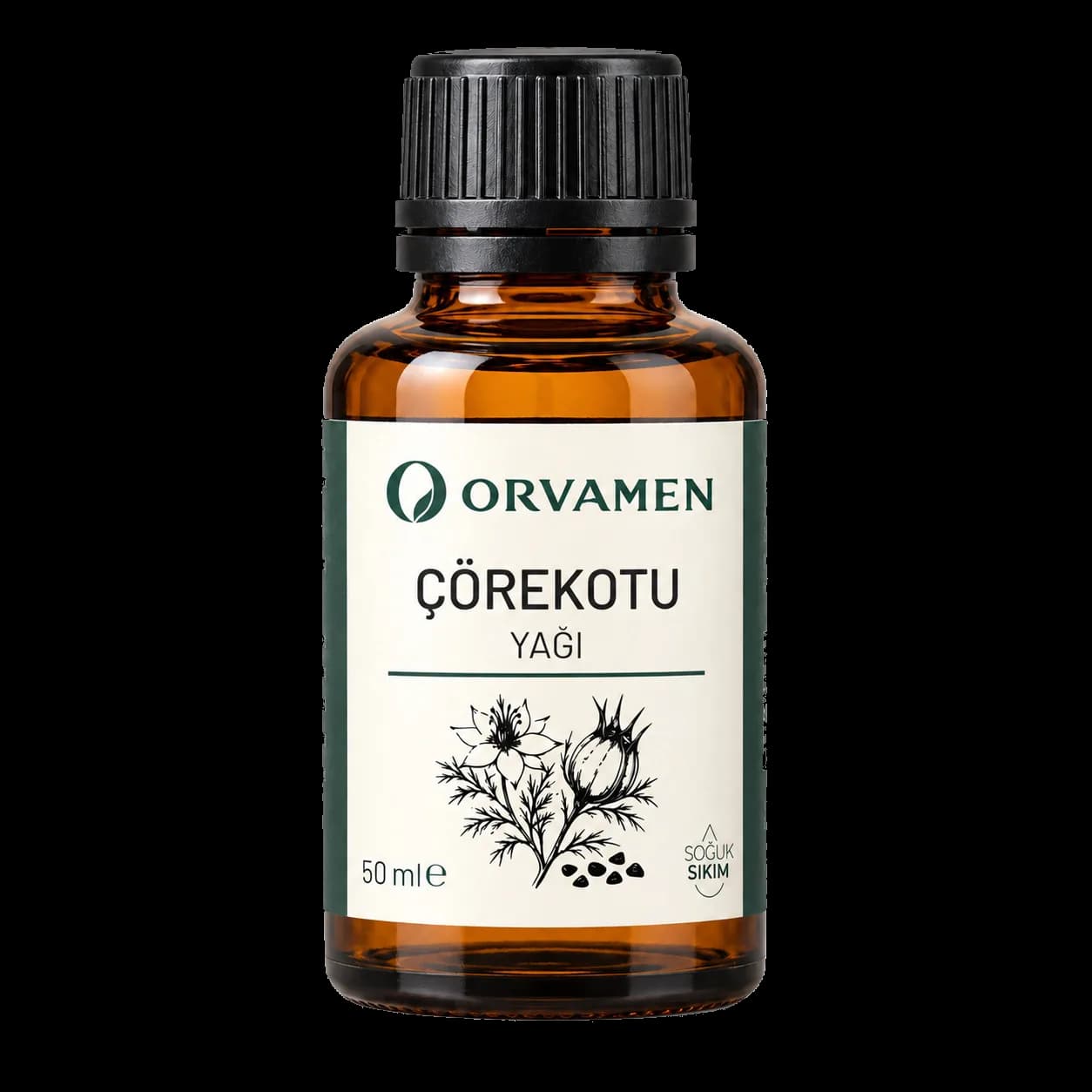 Orvamen Çörek Otu Yağı 50 ml amber şişe
