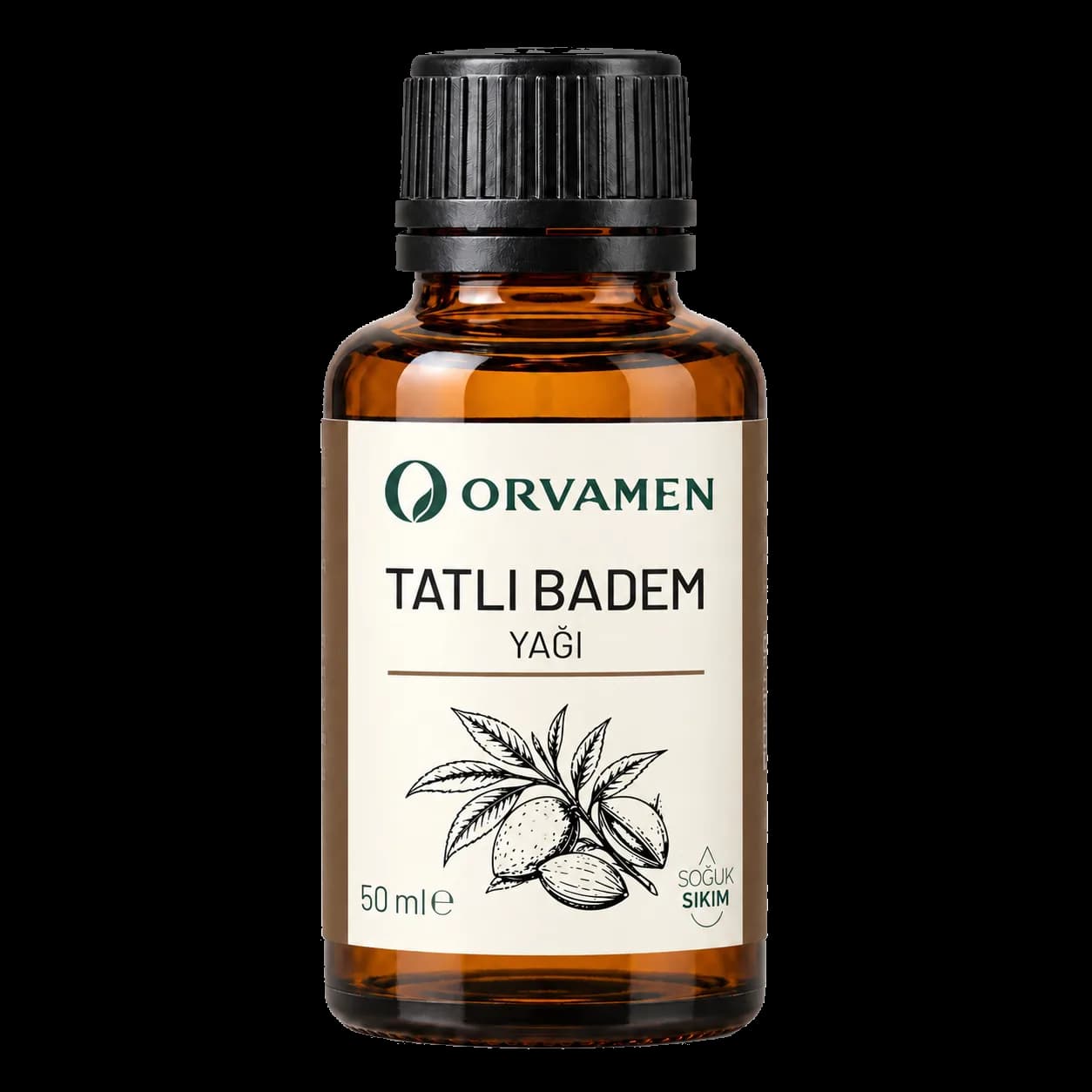 Orvamen Tatlı Badem Yağı amber şişe