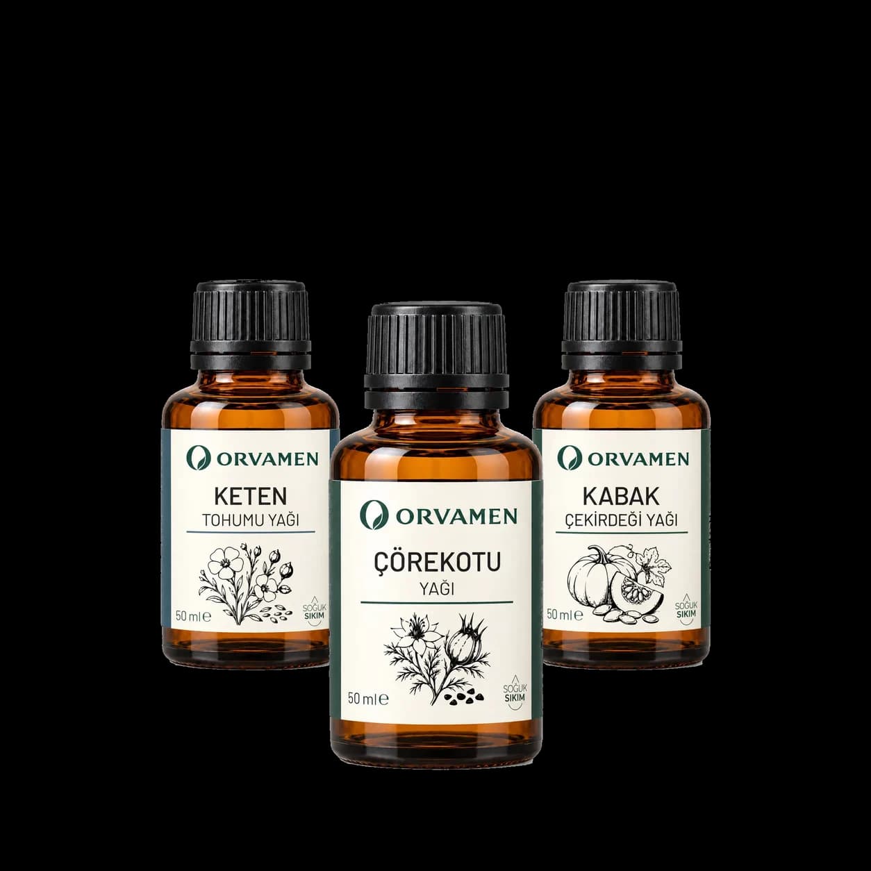 Orvamen Soğuk Sıkım Üçlüsü — 3 × 50 ml