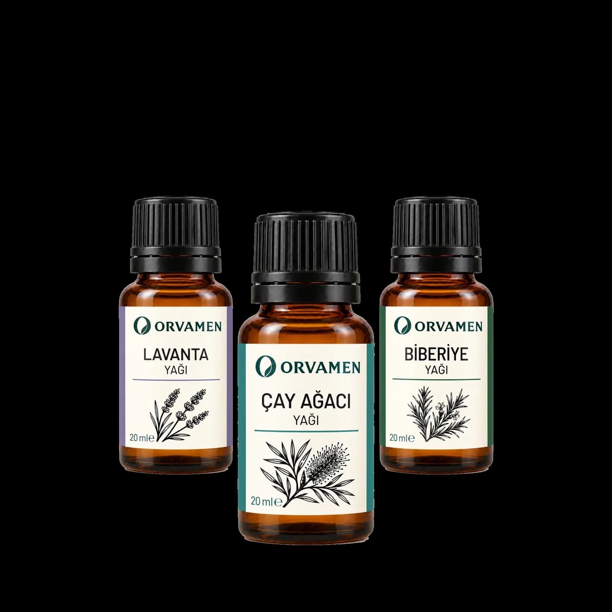 Orvamen Uçucu Yağ Üçlüsü — 3 × 20 ml