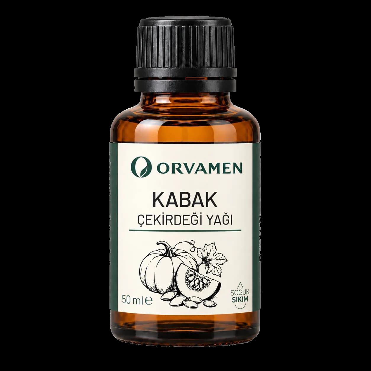 Orvamen Kabak Çekirdeği Yağı amber şişe