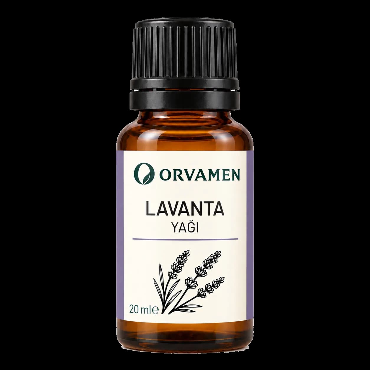 Orvamen Lavanta Yağı amber damlalıklı şişe